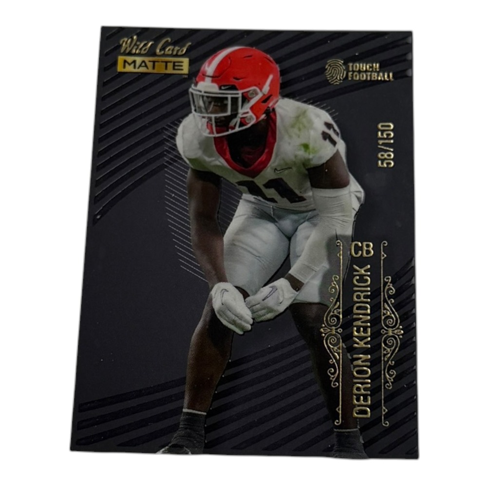 2022 Wild‎ Card Matte Black Derion Kendrick Touch Football 58/150 MB-33 Georgia